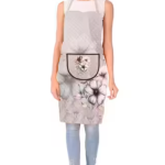 Samridhi Quilted Floral print waterproof Ktichen Apron for Women with front pocket, for kitchen, Home , Dusting use. Pack of 1 Apron