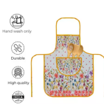 Samridhi Quilted Floral print waterproof Ktichen Apron for Women with front pocket, for kitchen, Home , Dusting use. Pack of 1 Apron