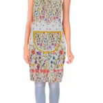 Samridhi Quilted Floral print waterproof Ktichen Apron for Women with front pocket, for kitchen, Home , Dusting use. Pack of 1 Apron