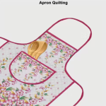 Samridhi Quilted Floral print waterproof Ktichen Apron for Women with front pocket, for kitchen, Home , Dusting use. Pack of 1 Apron