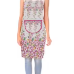 Samridhi Quilted Floral print waterproof Ktichen Apron for Women with front pocket, for kitchen, Home , Dusting use. Pack of 1 Apron