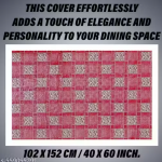 Samridhi Industries 100% Waterpoof & Dustproof Plastic Center Table Cover for 4 Seater