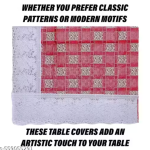 Samridhi Industries 100% Waterpoof & Dustproof Plastic Center Table Cover for 4 Seater