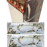 Nicasa HD Premium Quality combo of fridge top, 2 handle cover and 3 Mat -set of 6 pieces