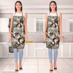 NICASA Kitchen Apron- Waterproof /Oil-Proof - Adjustable Aprons with Pockets for Women Men Washable - Pack of 2 (color As per availibility)