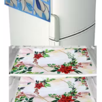 Fridge Cover With 6 Utility Pockets and 3 Piece Mat