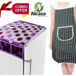 Stylish Fridge Top Cover & Apron (Set Of 2)