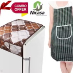 Stylish Fridge Top Cover & Apron (Set Of 2)