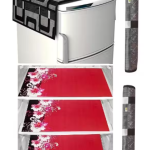 Premium Quality combo of fridge top, 2 handle cover and 3 mats-set of 6 pieces