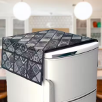 HD Premium Quality Fridge cover for Top with 1 Pec of handle and 3 pec of Fridge Mats - Set of 5 piece