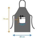 Kitchen Apron - Waterproof / Oil proof - Adjustable Aprons with pockets for Women and Men, Washable - Pack of 1 Aprons (colors as per availabilty)