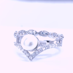 Silver Real Pearl Finger Ring | Gift for Women and Girls
