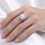 Silver Real Pearl Finger Ring | Gift for Women and Girls