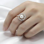 Silver Real Pearl Finger Ring | Gift for Women and Girls