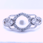 Silver Real Pearl Finger Ring | Gift for Women and Girls