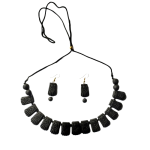 Artisan Handmade Terracotta Jewellery Set | Ethnic Clay Necklace with Matching Earrings