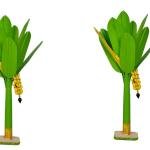 Artificial Metal Banana Tree – 12 Inch Pair for Pooja & Golu Dolls Decoration