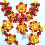 SIMONART AND PRINTING Fabric Jewellery Set – Handmade Ethnic Necklace & Earrings for Women