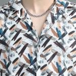 Men Regular Fit Cutaway Collar Shirt