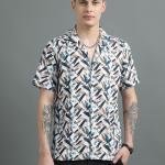 Men Regular Fit Cutaway Collar Shirt