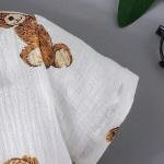 Boys Casual Teddy Bear Print Shirt & Shorts Combo