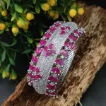 Sonamone Cubic Zircon Studded Kada Bracelet