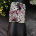 Sonamone Cubic Zircon Bridal Studded Kada Bracelet