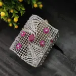 Sonamone Cubic Zircon Bridal Studded Kada Bracelet