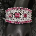 Sonamone Cubic Zircon Studded Kada Bracelet