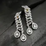 Sonamone Real Cubic Zircon V Shape Necklace Set