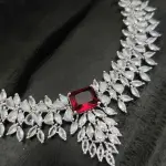 Silver Tone High Quality Zircon Necklace Set