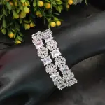 Sonamone Cubic Zircon Flower Design Bangles