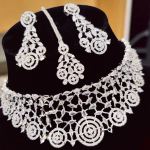 American Diamond Necklace Choker Set