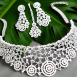 American Diamond Necklace Choker Set