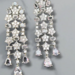 Rhodium Plated White Cubic Zircon Necklace Set