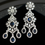 American Diamond Blue Necklace Set