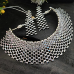 American Diamond Choker Necklace Set