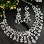 American Diamond Blue Necklace Set