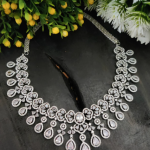 American Diamond Blue Necklace Set