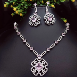 American Diamond Necklace with Earrings