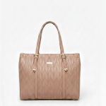 Blush Elegance Quilted Tote Bag