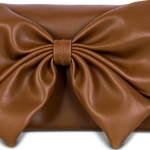 Catchy Brown Women Sling Bag Elegant Brown Bow Handbag – Stylish PU Leather Shoulder Bag for Women