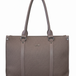 Catchy Taupe Textured Tote Bag – Elegant Everyday Shoulder Handbag