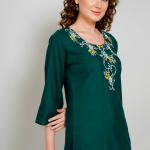 Sufiana Green Rayon Tunic