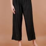 Sufiana Black Rayon Palazzo for Women