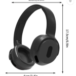 Heyuva Max Pro Wireless Headphones with Bass Sound (MAX PRO-Black) Bluetooth & Wired without Mic
