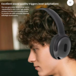 Heyuva Max Pro Wireless Headphones with Bass Sound (MAX PRO-Black) Bluetooth & Wired without Mic