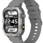 AVR Q11 LAXAFIT Sports Smartwatch, Heart Rate Monitor, Temperature Display, Silver Smartwatch