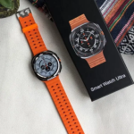 AVR TF-7 Rectangular Smartwatch  (Orange Strap, Free Size)