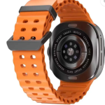 AVR TF-7 Rectangular Smartwatch  (Orange Strap, Free Size)